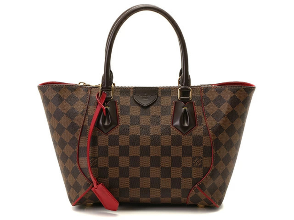 LOUIS VUITTON Damier Shoulder Tote Bag Caissa Cerise Red
